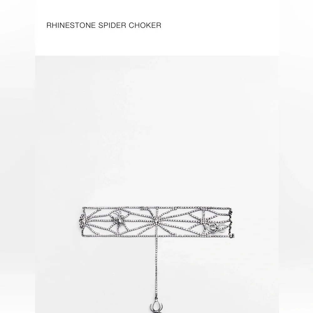 A NWT Zaras Rhinestone Chocker - Picture 6 of 7